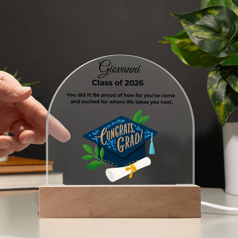 Personalized Congrats Grad Plaque