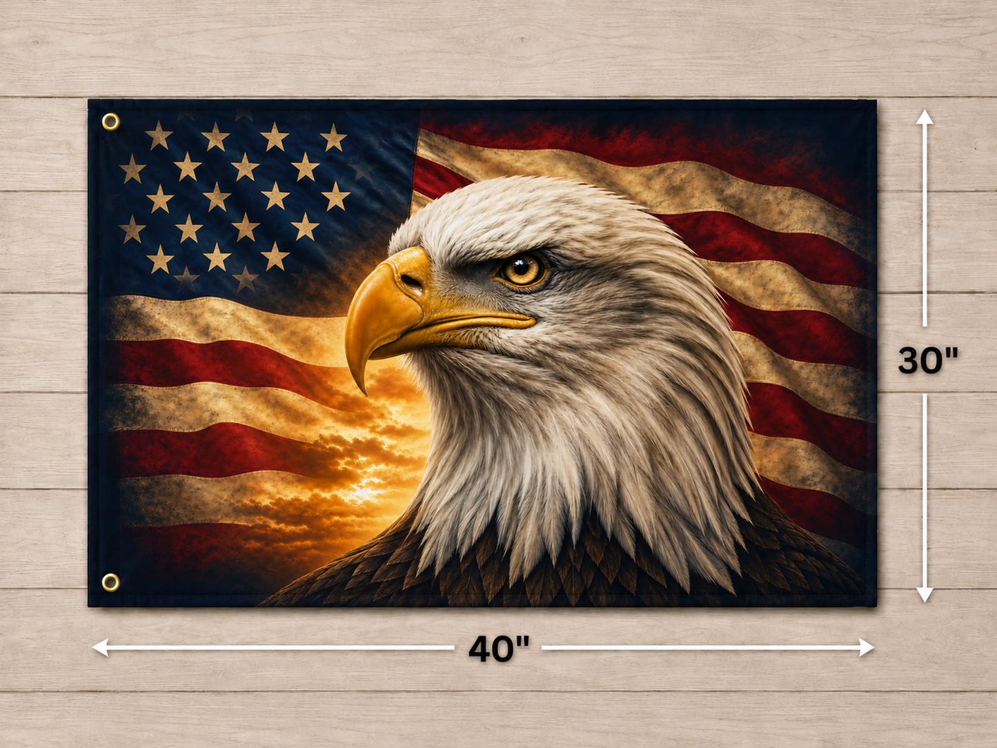 American Eagle Patriotic Flag