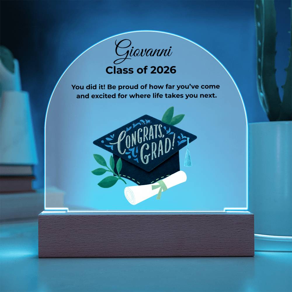 Personalized Congrats Grad Plaque