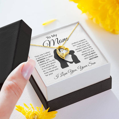 To My Mom — Forever Your Son Necklace Gift Set