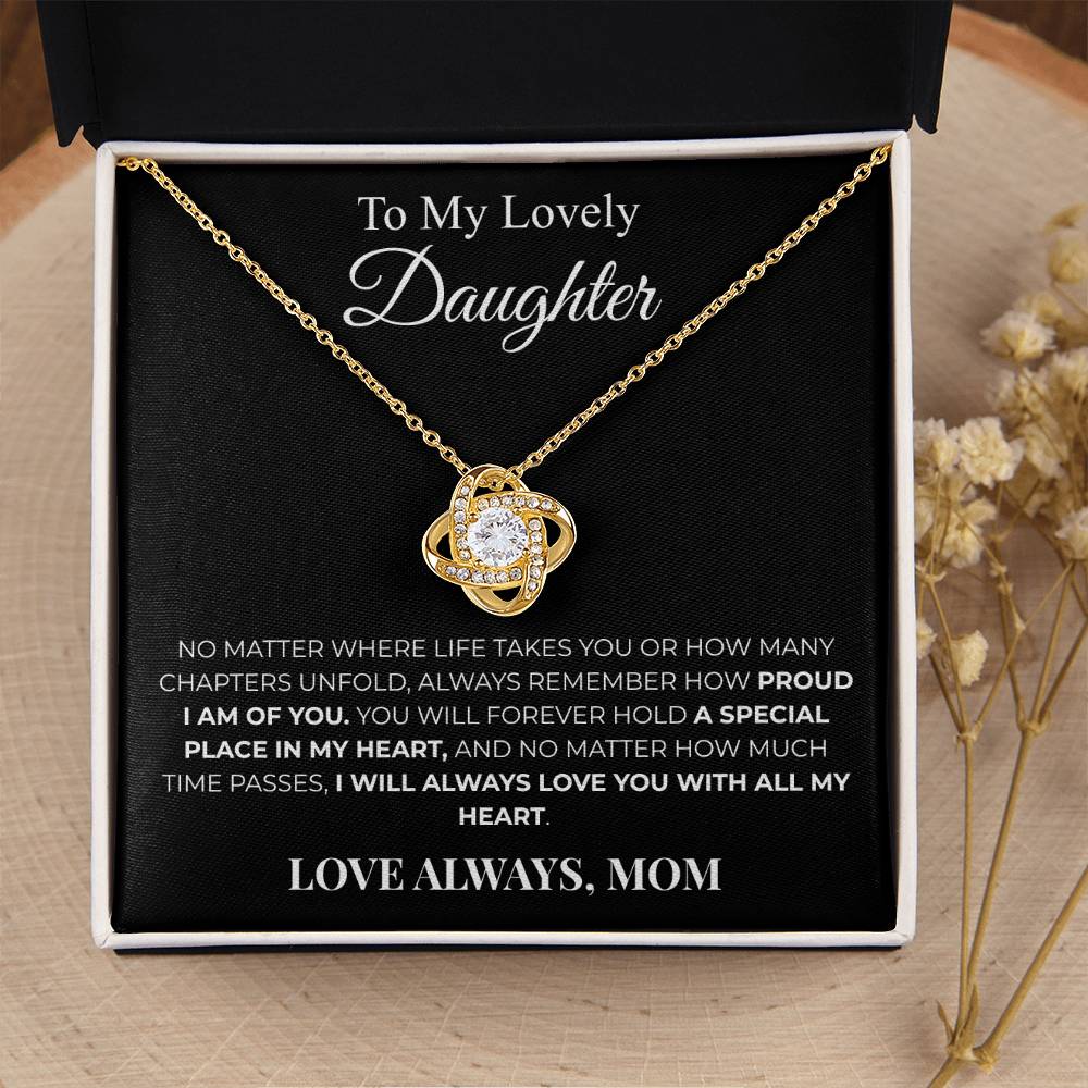To My Daughter – Love Knot Necklace | Meaningful Gift from Mom