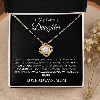 To My Daughter – Love Knot Necklace | Meaningful Gift from Mom