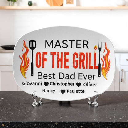 Personalized Master of the Grill Father’s Day Platter – Best Dad Ever
