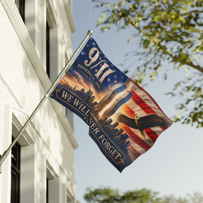 We Will Never Forget 9/11 Memorial Flag