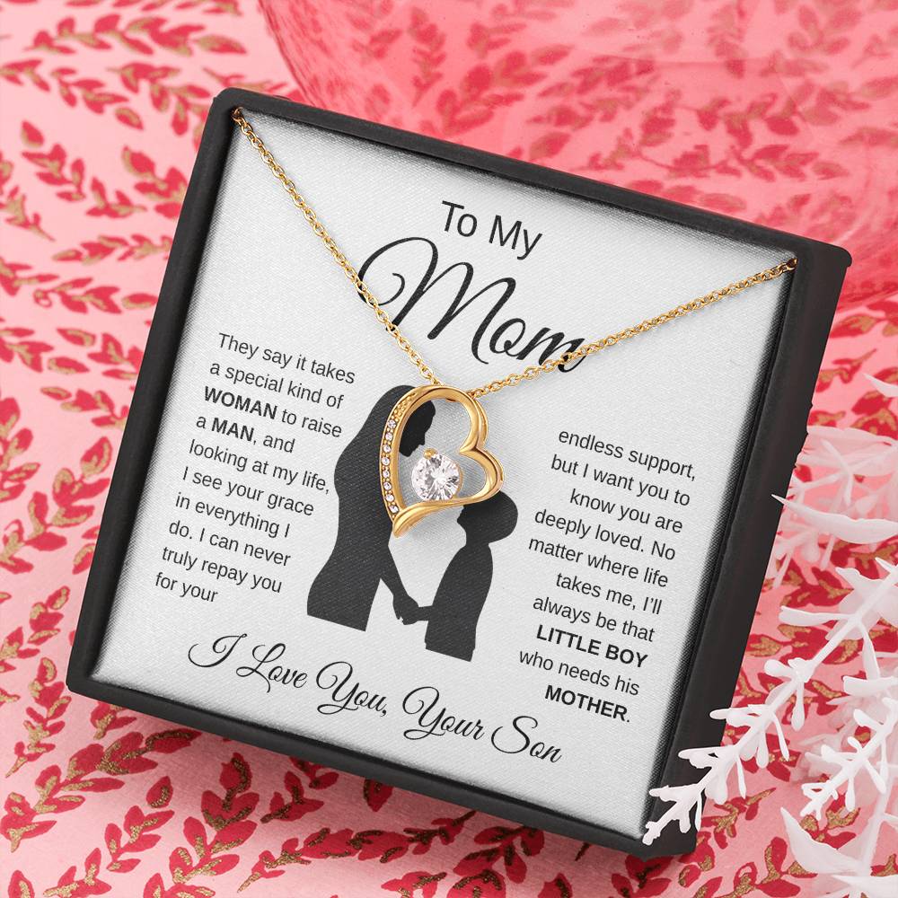 To My Mom — Forever Your Son Necklace Gift Set