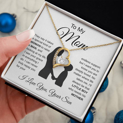 To My Mom — Forever Your Son Necklace Gift Set
