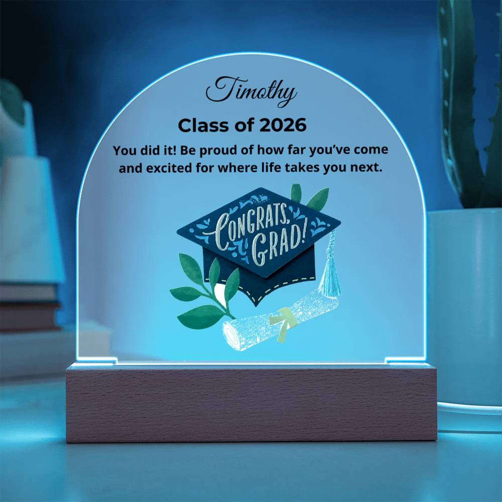 Personalized Congrats Grad Plaque