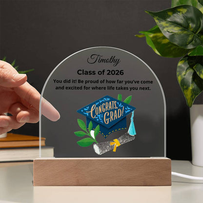 Personalized Congrats Grad Plaque
