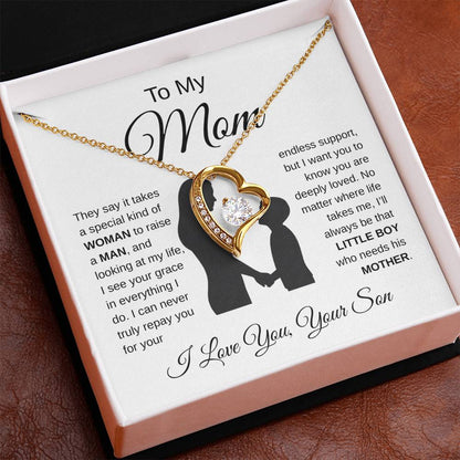 To My Mom — Forever Your Son Necklace Gift Set