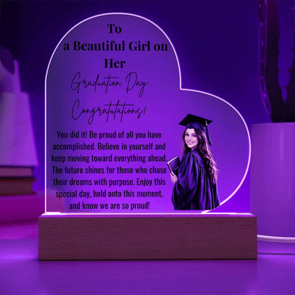 Graduation Day Heart Acrylic Plaque for Her