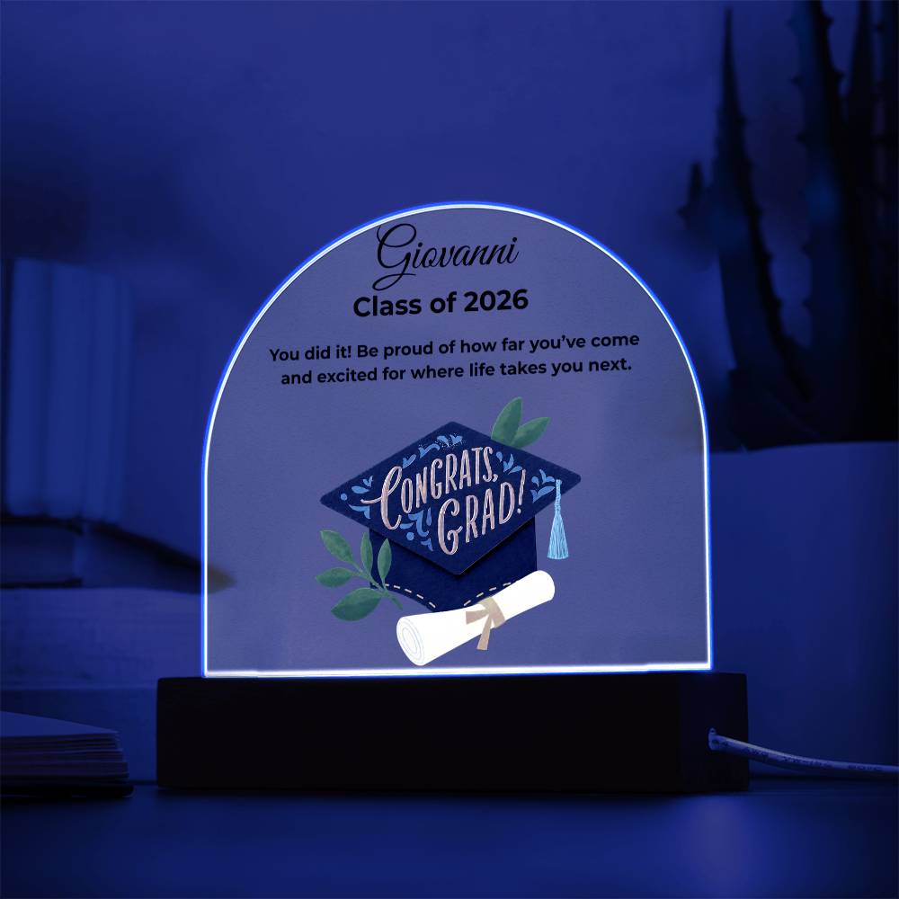 Personalized Congrats Grad Plaque
