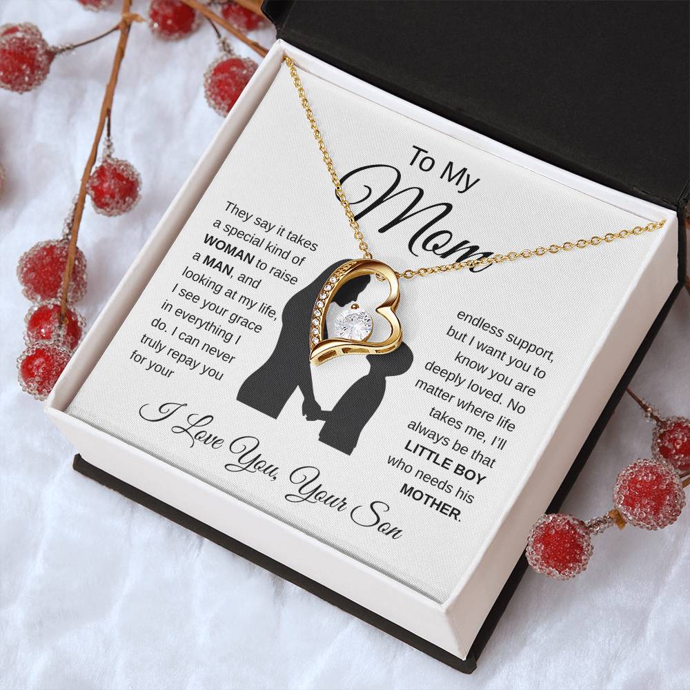 To My Mom — Forever Your Son Necklace Gift Set