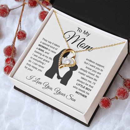To My Mom — Forever Your Son Necklace Gift Set