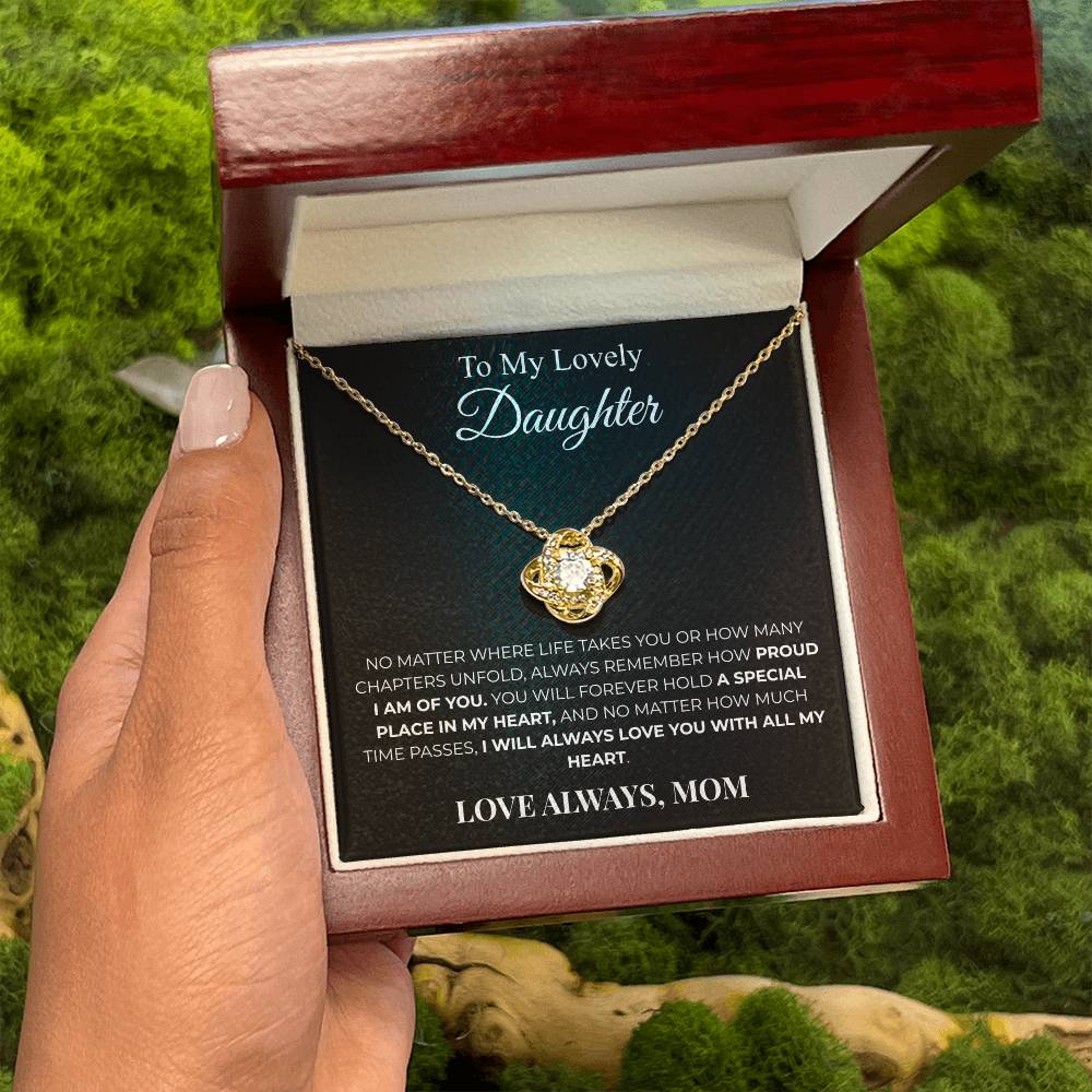 To My Daughter – Love Knot Necklace | Meaningful Gift from Mom