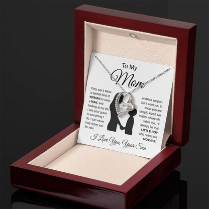 To My Mom — Forever Your Son Necklace Gift Set