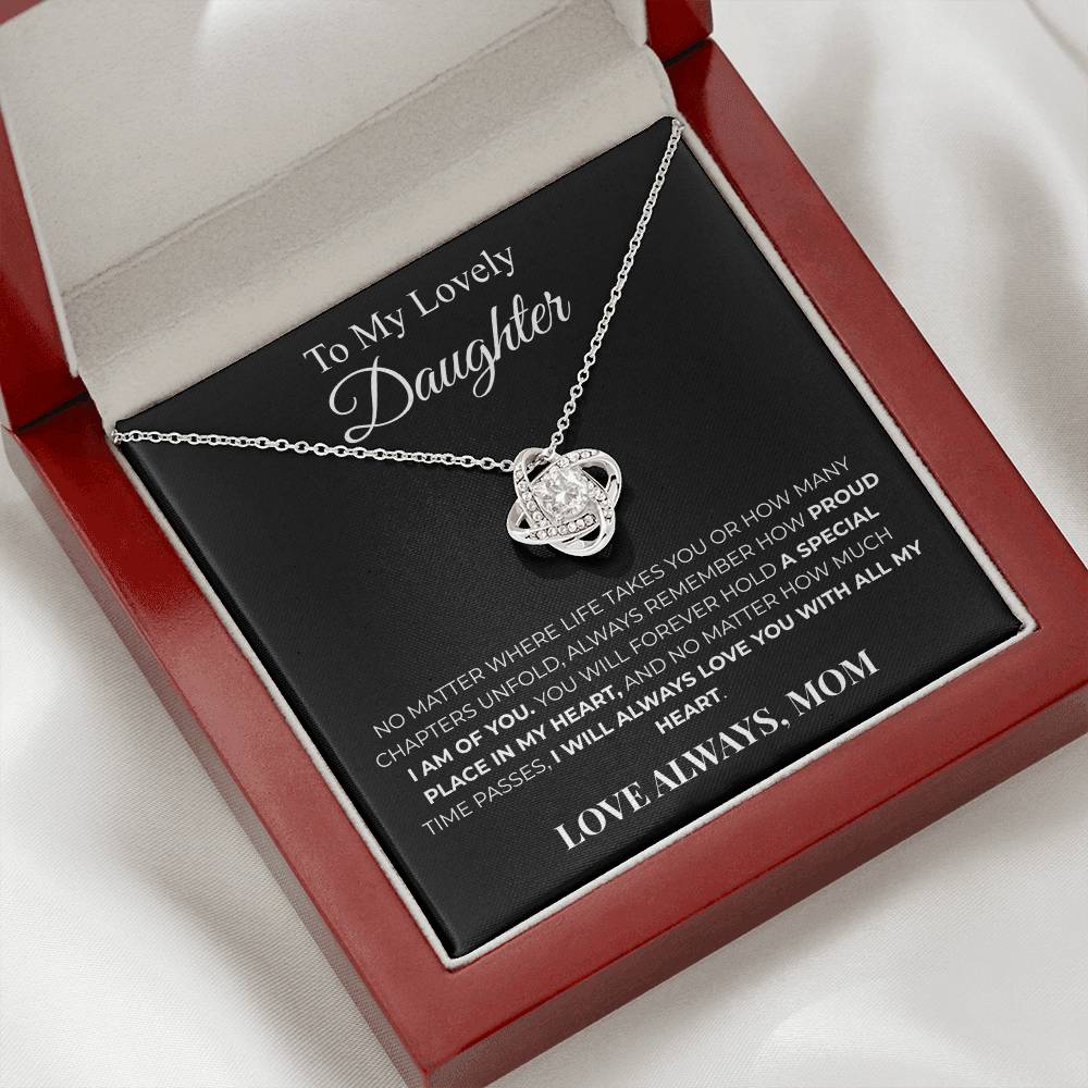To My Daughter – Love Knot Necklace | Meaningful Gift from Mom