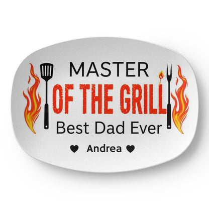 Personalized Master of the Grill Father’s Day Platter – Best Dad Ever