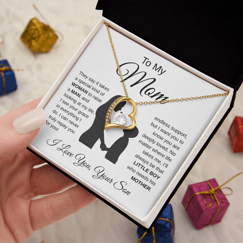 To My Mom — Forever Your Son Necklace Gift Set