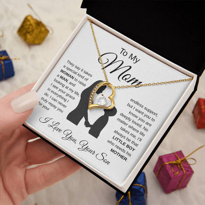 To My Mom — Forever Your Son Necklace Gift Set