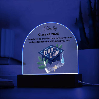 Personalized Congrats Grad Plaque