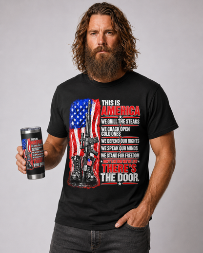 This Is America T-Shirt + 20oz Tumbler Bundle