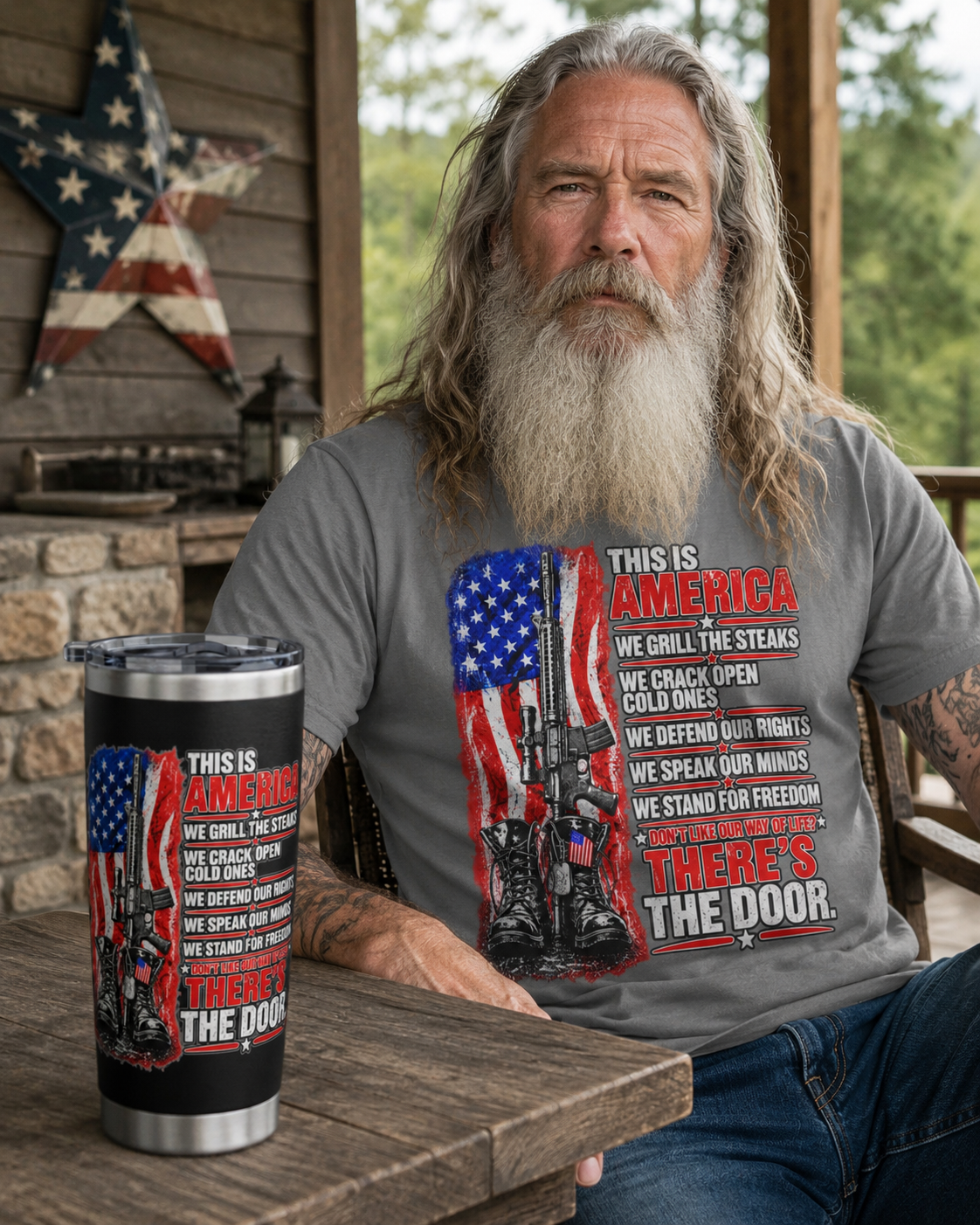 This Is America T-Shirt + 20oz Tumbler Bundle