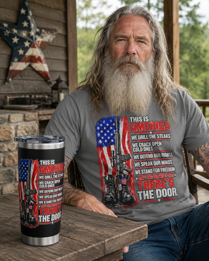 This Is America T-Shirt + 20oz Tumbler Bundle