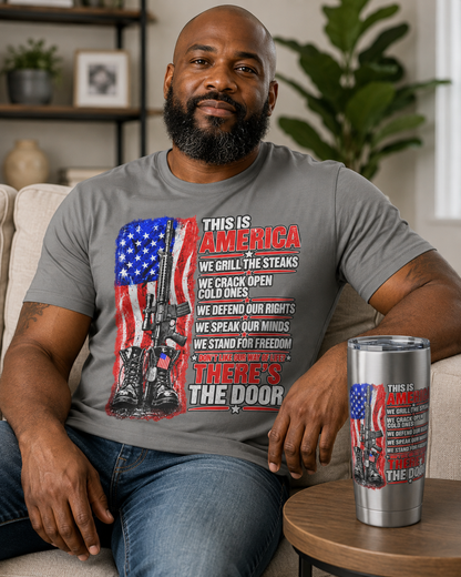 This Is America T-Shirt + 20oz Tumbler Bundle