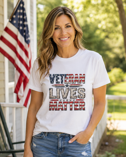 Veteran Lives Matter Patriotic T-Shirt – Honor Our Veterans