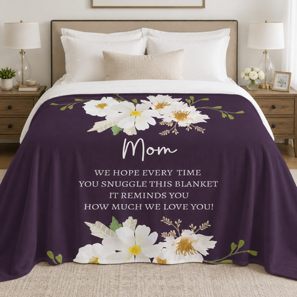 Mom Floral Love Blanket