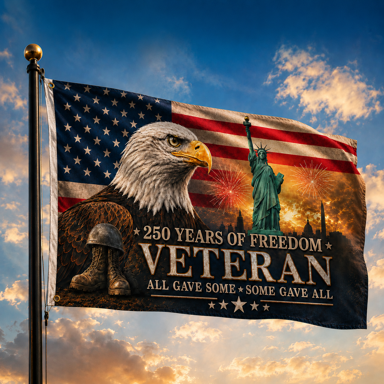 250 Years of Freedom Veteran Tribute Flag
