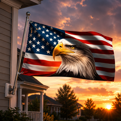 American Eagle Patriotic Flag