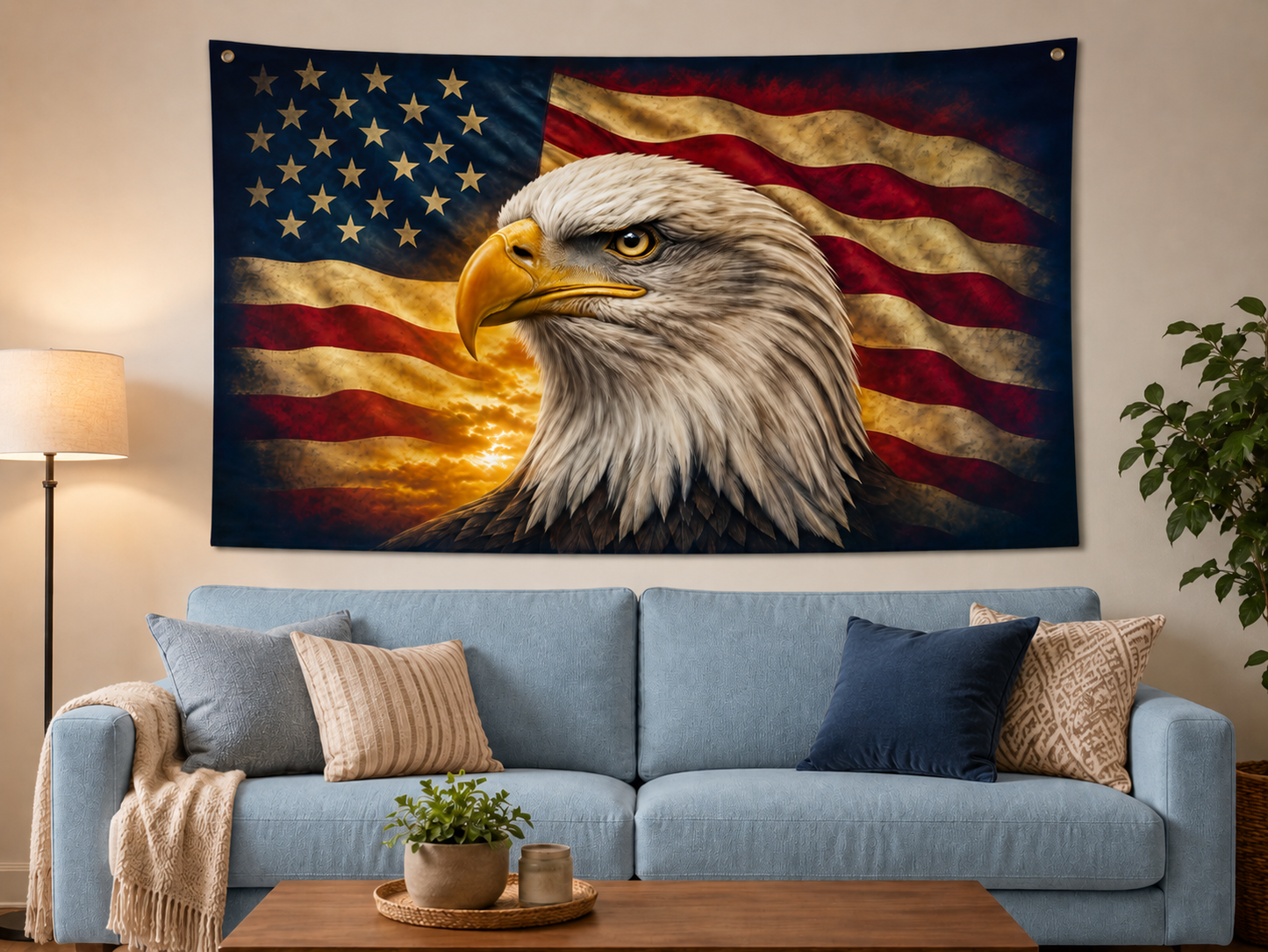 American Eagle Patriotic Flag