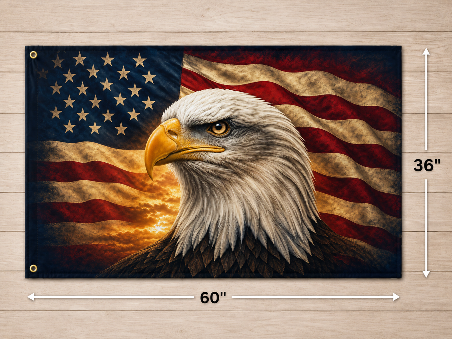 American Eagle Patriotic Flag