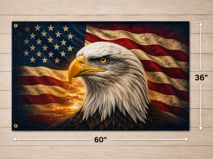American Eagle Patriotic Flag