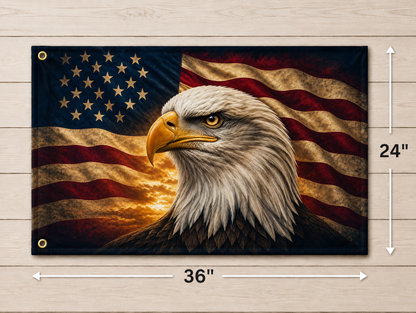 American Eagle Patriotic Flag