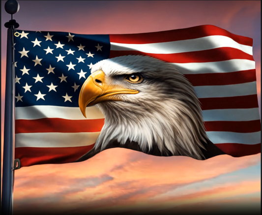 American Eagle Patriotic Flag