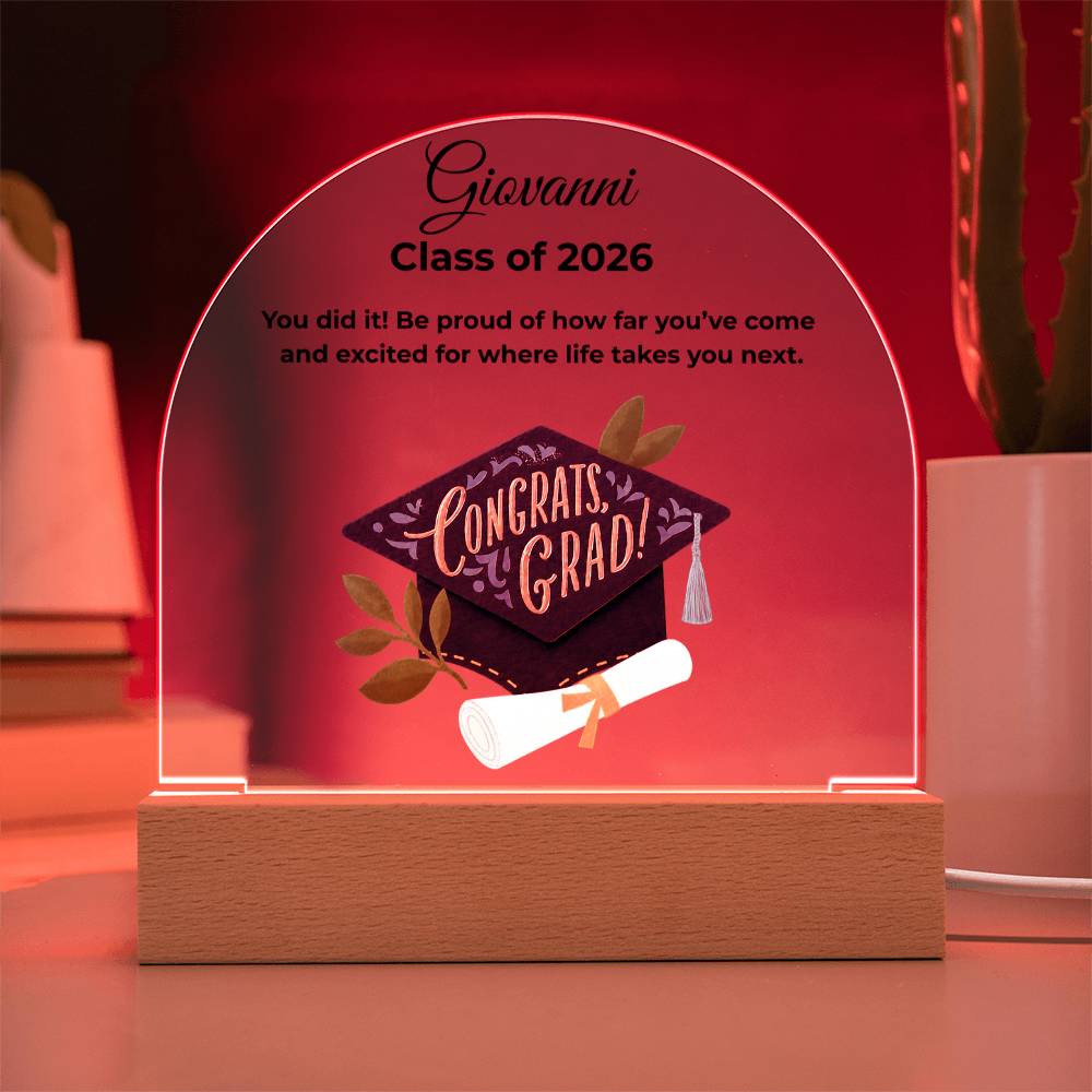 Personalized Congrats Grad Plaque