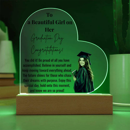 Graduation Day Heart Acrylic Plaque for Her