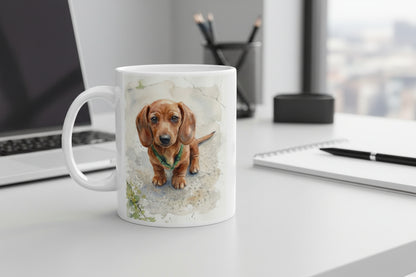 Personalized Dachshund Ceramic Coffee Mug - 11oz & 15oz