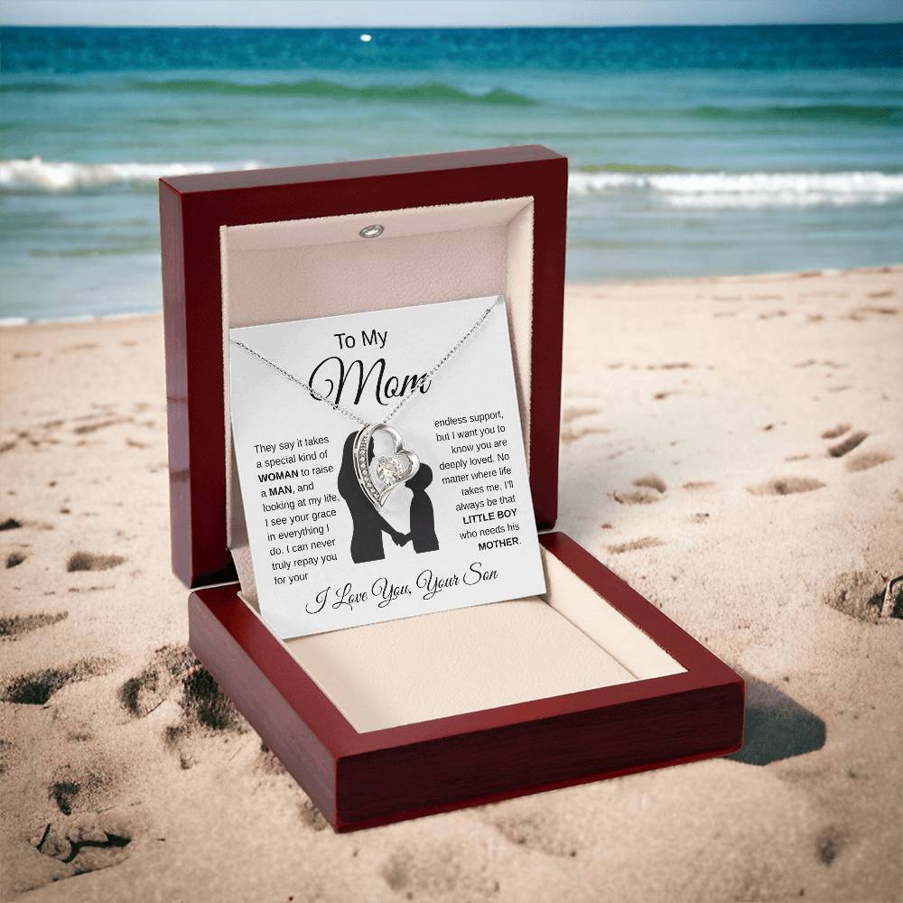 To My Mom — Forever Your Son Necklace Gift Set