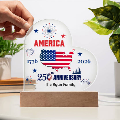 Personalized 250th Anniversary America Plaque | 1776–2026 Patriotic Keepsake