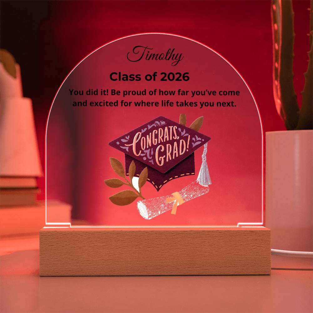 Personalized Congrats Grad Plaque