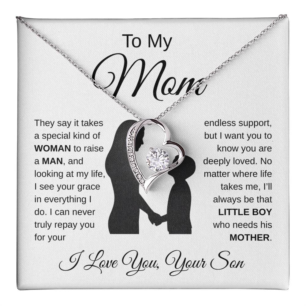 To My Mom — Forever Your Son Necklace Gift Set