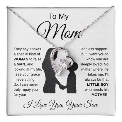 To My Mom — Forever Your Son Necklace Gift Set