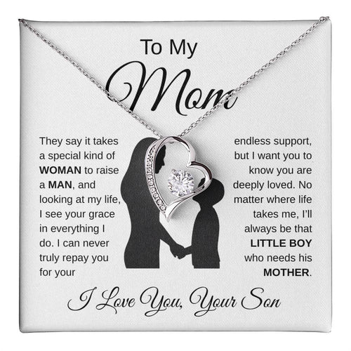 To My Mom — Forever Your Son Necklace Gift Set