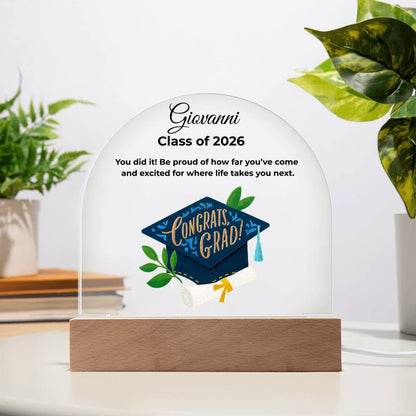 Personalized Congrats Grad Plaque