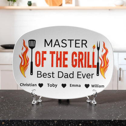 Personalized Master of the Grill Father’s Day Platter – Best Dad Ever