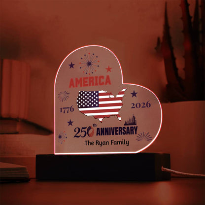 Personalized 250th Anniversary America Plaque | 1776–2026 Patriotic Keepsake