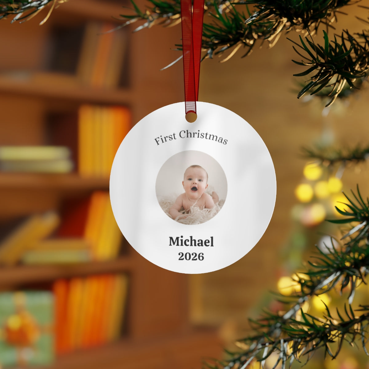 Baby’s First Christmas Personalized Ornament – Fawn Keepsake